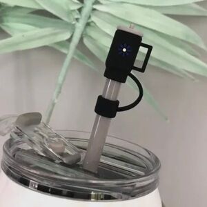 Silicone Black Tumbler Strawcover 10MM